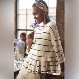 Postmark Latitudes by Anthropologie sweater with back bow tie. Size XS